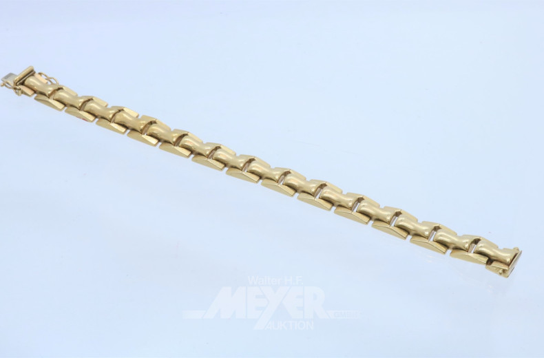 Gliederarmband, 585er GG, ca. 25 g.