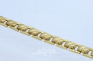 Gliederarmband, 585er GG, teilmattiert,