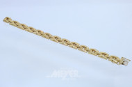 Gliederarmband, 585er GG, ca. 22,5 g.,