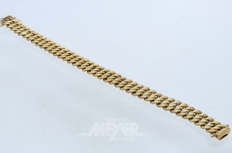 Armband, 585er GG, ca. 23 g.,