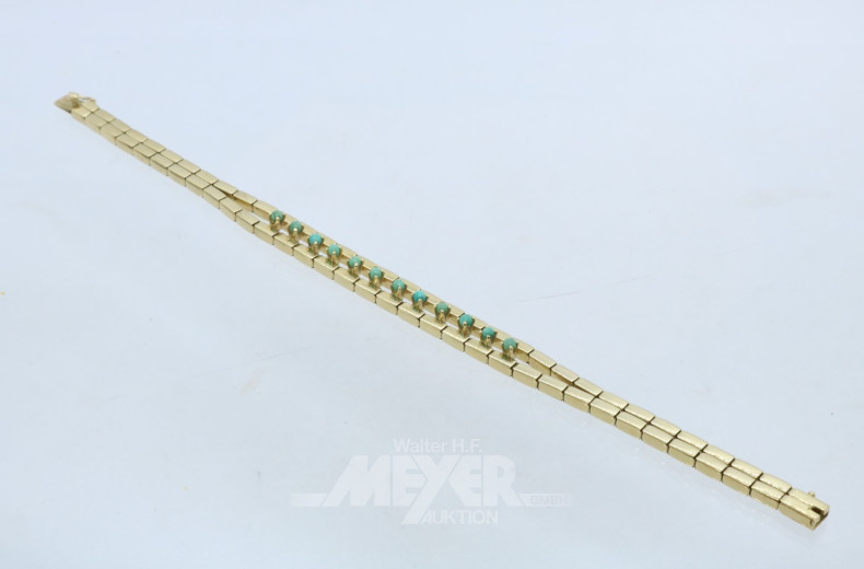 Armband, 585er GG, ca. 16 g.,