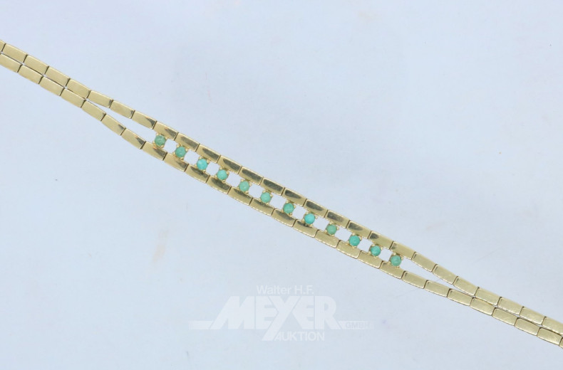 Armband, 585er GG, ca. 16 g.,