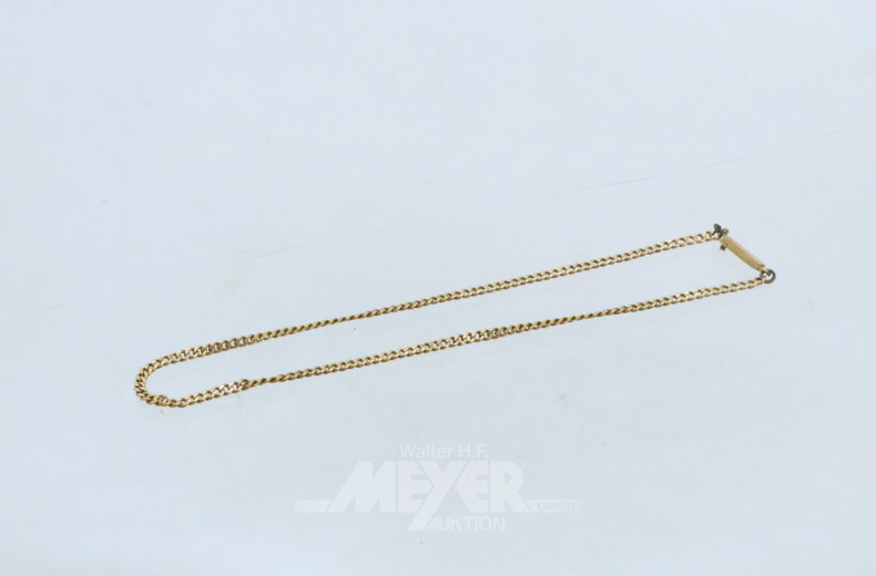 Fußkettchen, 585er RG, ca. 1,5 g.