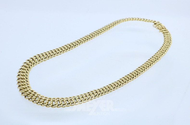 Gliederhalskette, 585er GG, ca. 31 g.