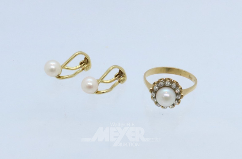 Schmuckset, 585er GG, zus.ca. 25 g.