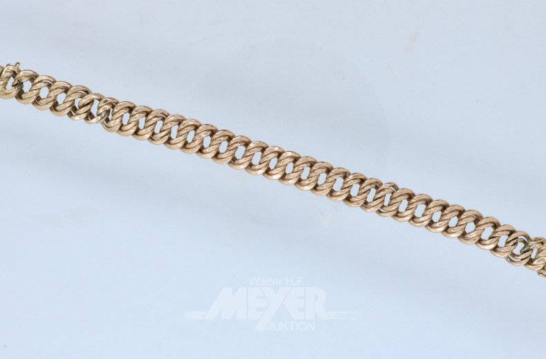 Panzerarmband, 585er RG, ca. 18 g.,