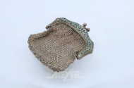 kl. Geldbörse, Silber, ca. 48 g.