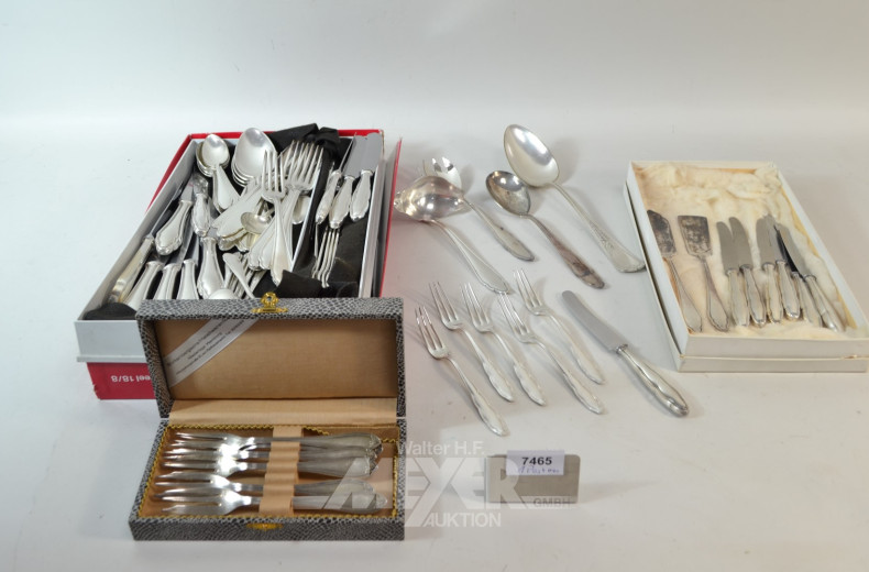 Konvolut versch. Besteckteile