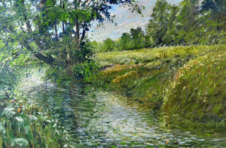 Gemälde ''Bachlauf''