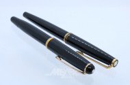 2 Füllfederhalter MONTBLANC, mit Etui