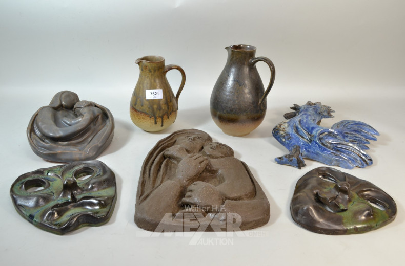 7 Dekorationen aus Ton