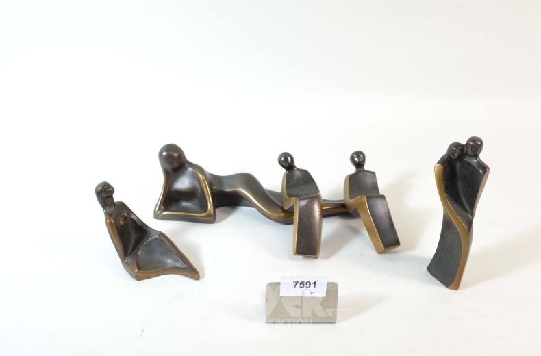 5 Metall-Figuren ''Akte'', passend