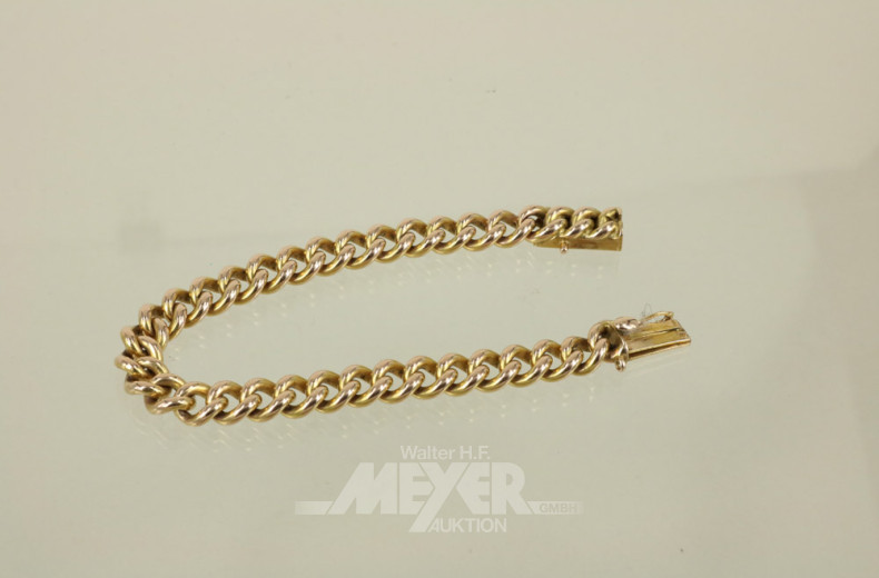 Rundpanzer-Ketten-Armband, 585er GG