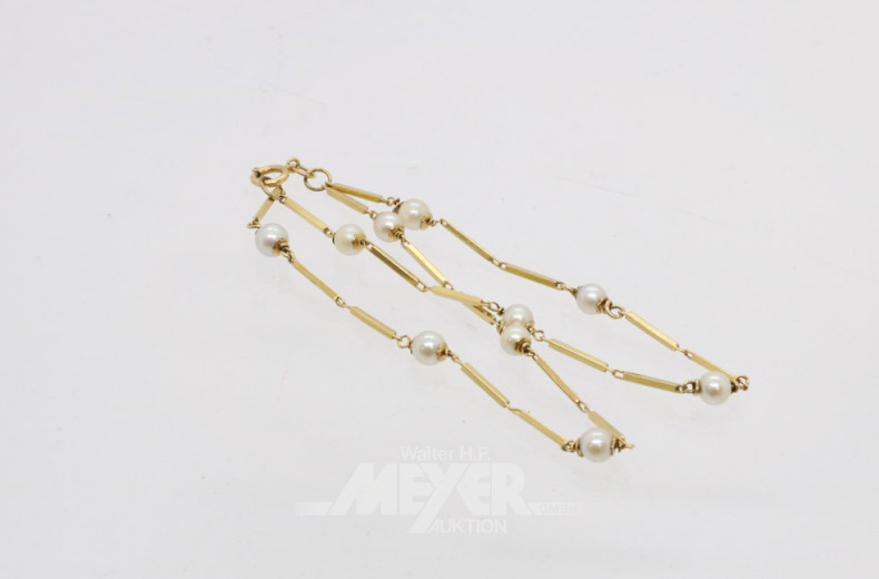 zartes Armband, 585er Gelbgold,