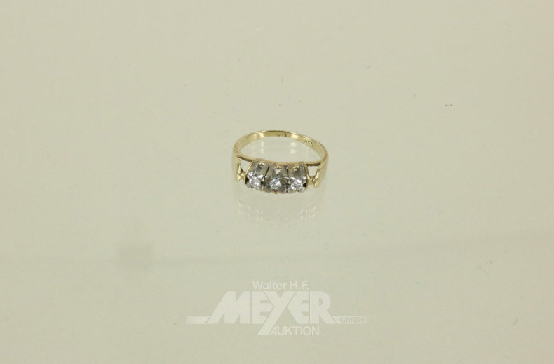 Damenring, 585er GG, ca. 4 g.,