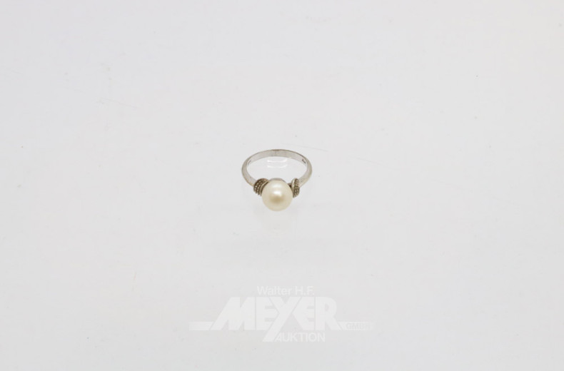 kl. Damenring, 750er WG, ca. 3 g.,