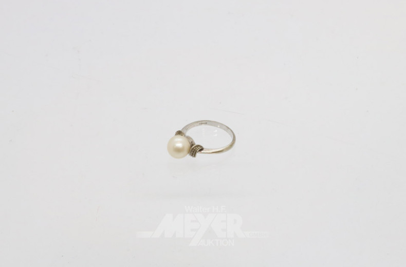 kl. Damenring, 750er WG, ca. 3 g.,