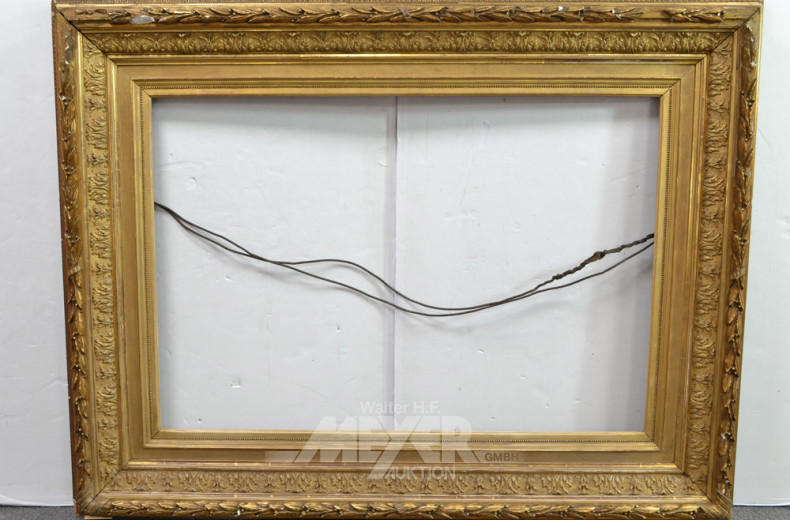 Holz Bilderrahmen mit Stuckbesatz