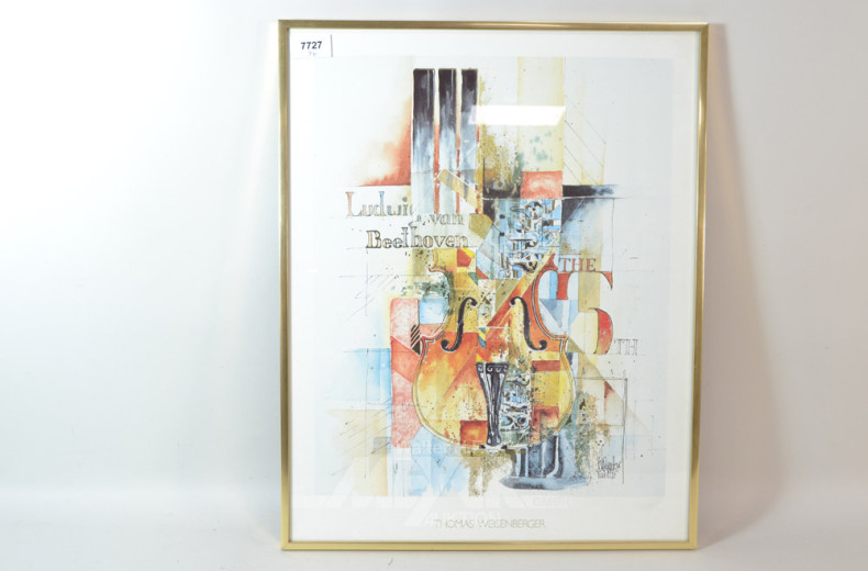 3 moderne Bilder ''Musikinstrumente''