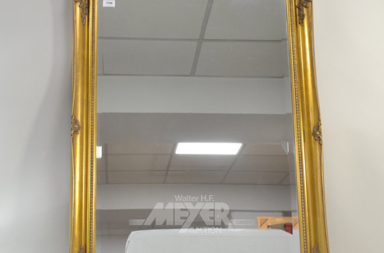 fac. Spiegel, goldfarbiger Rahmen