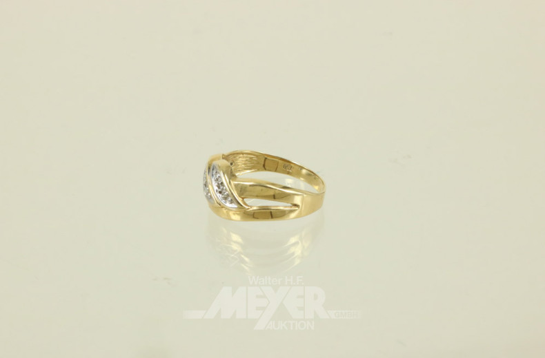 Ring, 750er GG/WG,ca. 2 g.,