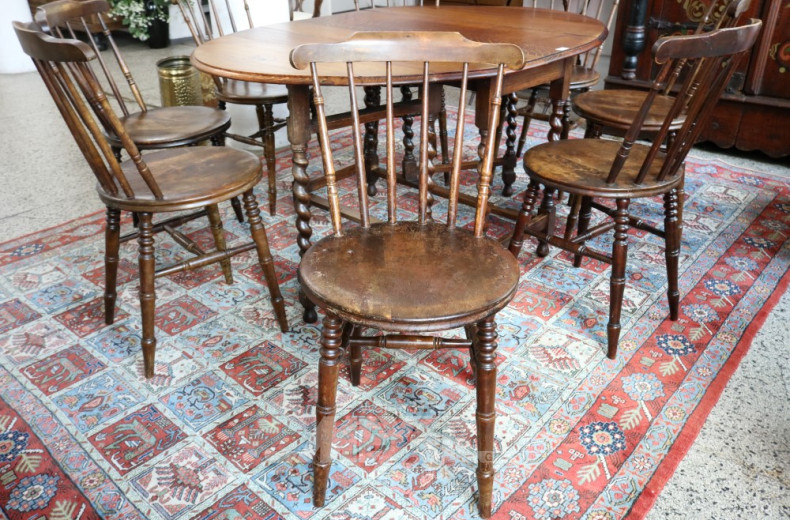 Essgruppe, 9-tlg, Eiche best. aus: