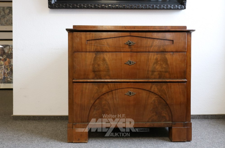 Biedermeier-Kommode, Mahagoni furniert,