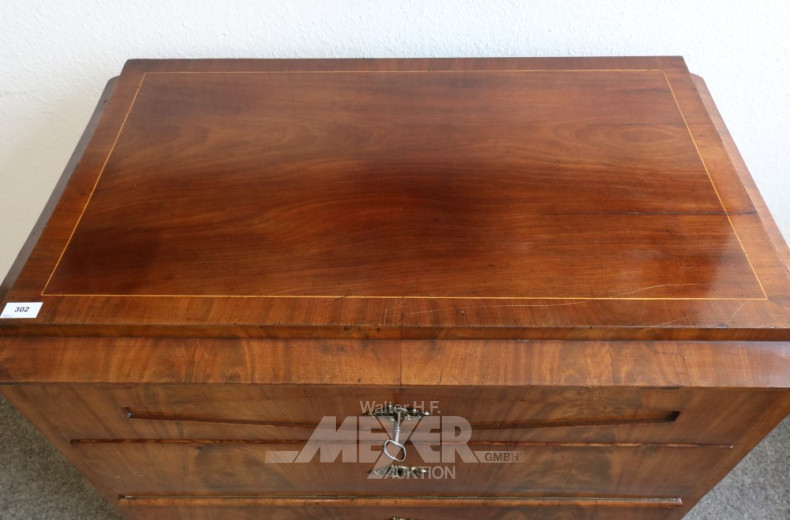 Biedermeier-Kommode, Mahagoni furniert,