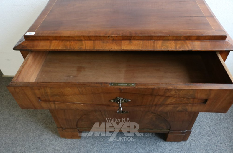 Biedermeier-Kommode, Mahagoni furniert,