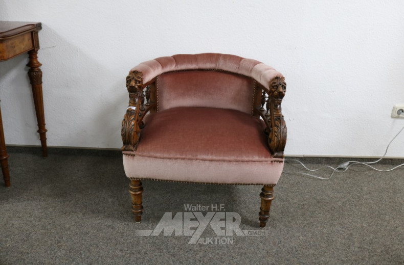 Renaissance-Damensessel, Nussbaum,