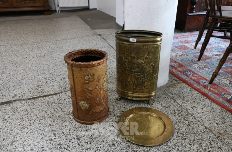 Schirmständer, Messing sowie