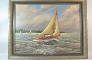 Gemälde ''Segelboot''