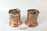2 Flaschenhalter, Kupfer