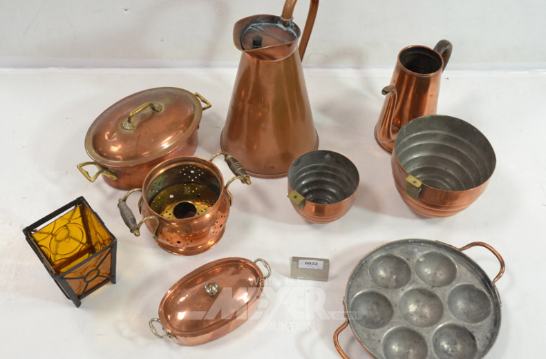 gr. Posten div. Kupferdekorationen: