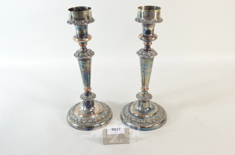 Paar gr. Kerzenleuchter, 1-flammig