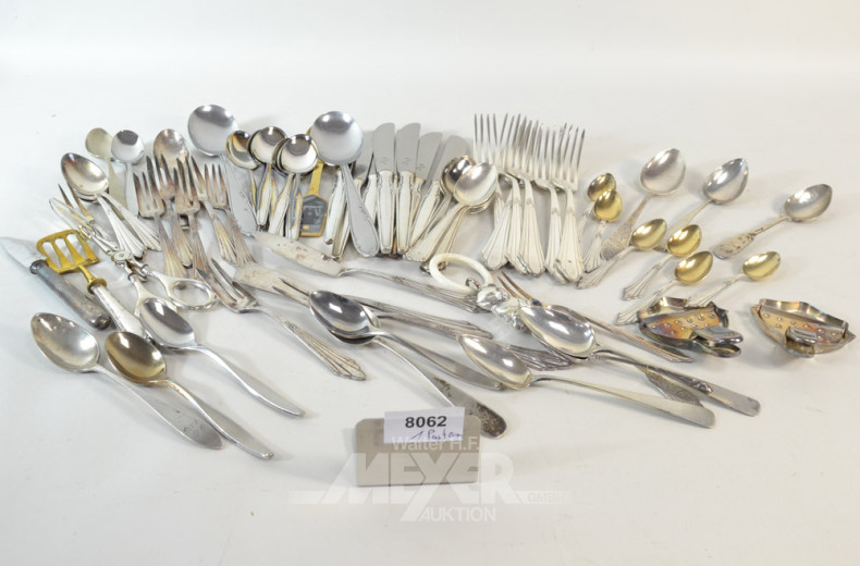 gr. Posten div. Auflage-Besteckteile,