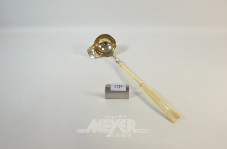 Bowlenlöffel, mit Innenvergoldung