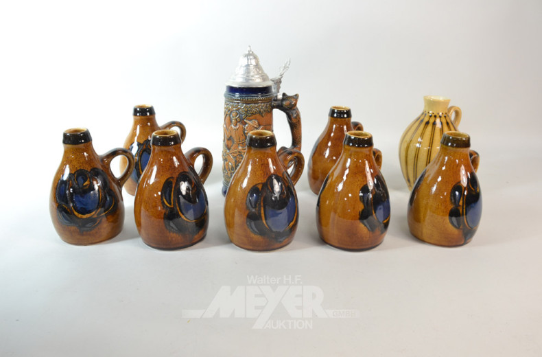 Posten Keramik: Krüge, Vasen, Schalen,