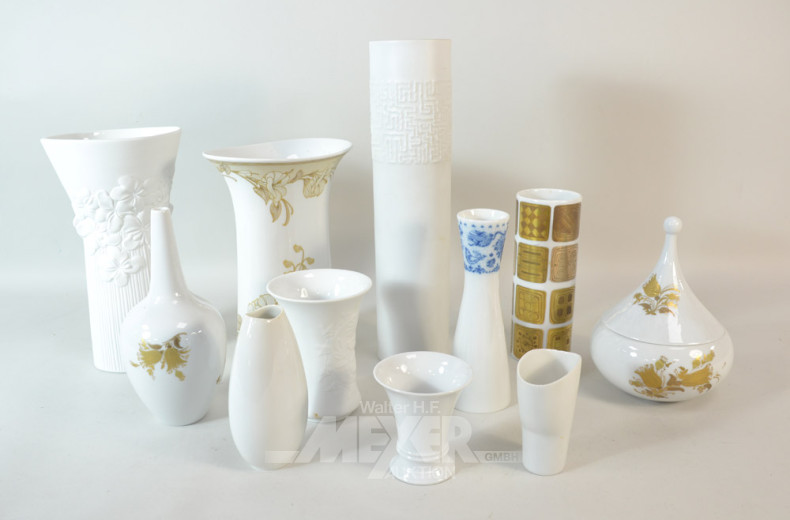 gr. Posten Porzellan-Vasen, u.a.