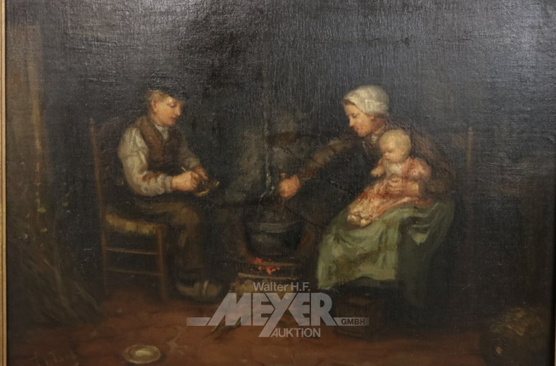 Gemälde ''Bauernpaar mit Kind''