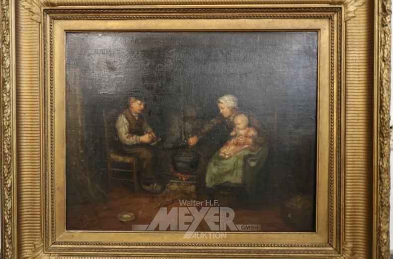Gemälde ''Bauernpaar mit Kind''