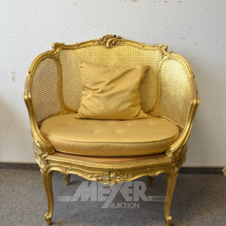 Barock-Stil-Sessel, Breite: 77 cm
