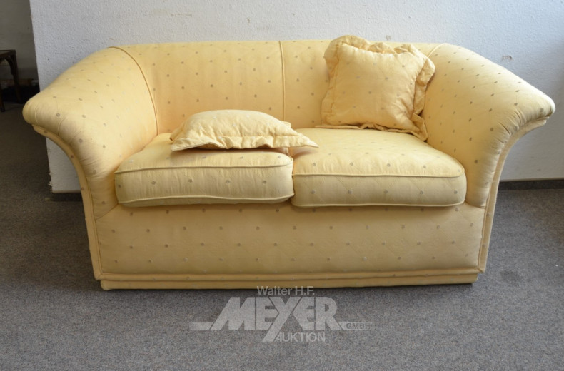 Sofa, 2-sitzig, Bezug gelb
