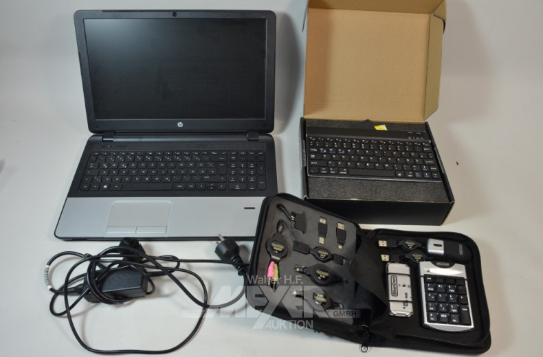 4 Teile EDV-Technik: Notebook HP 355G2,