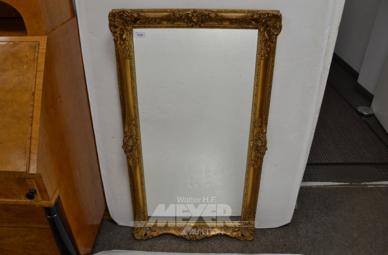 Wandspiegel, goldf. geschnitzter Rahmen,