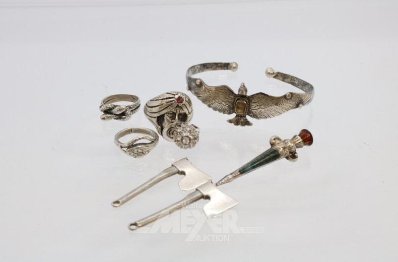 kl. Posten Silberschmuck, 925er: