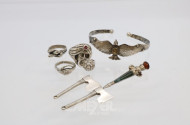 kl. Posten Silberschmuck, 925er: