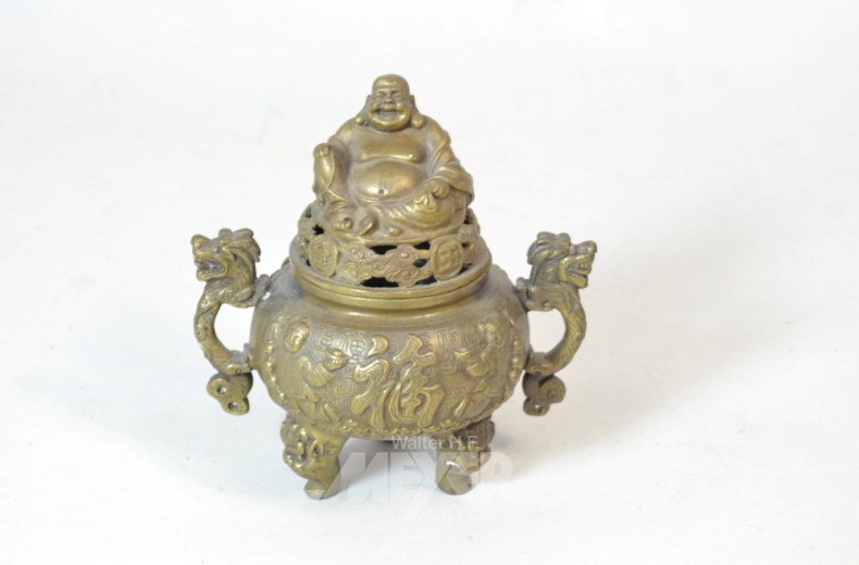 kl. asiat. Räuchergefäß, Messing