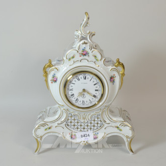 Porz. Kaminuhr, Sansoucci, weiß, LINDNER