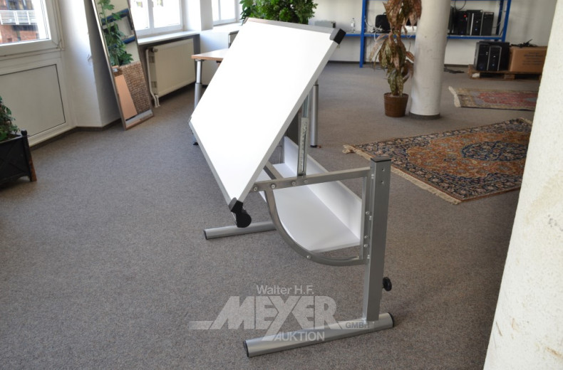 kl. Zeichentisch, Alugestell,